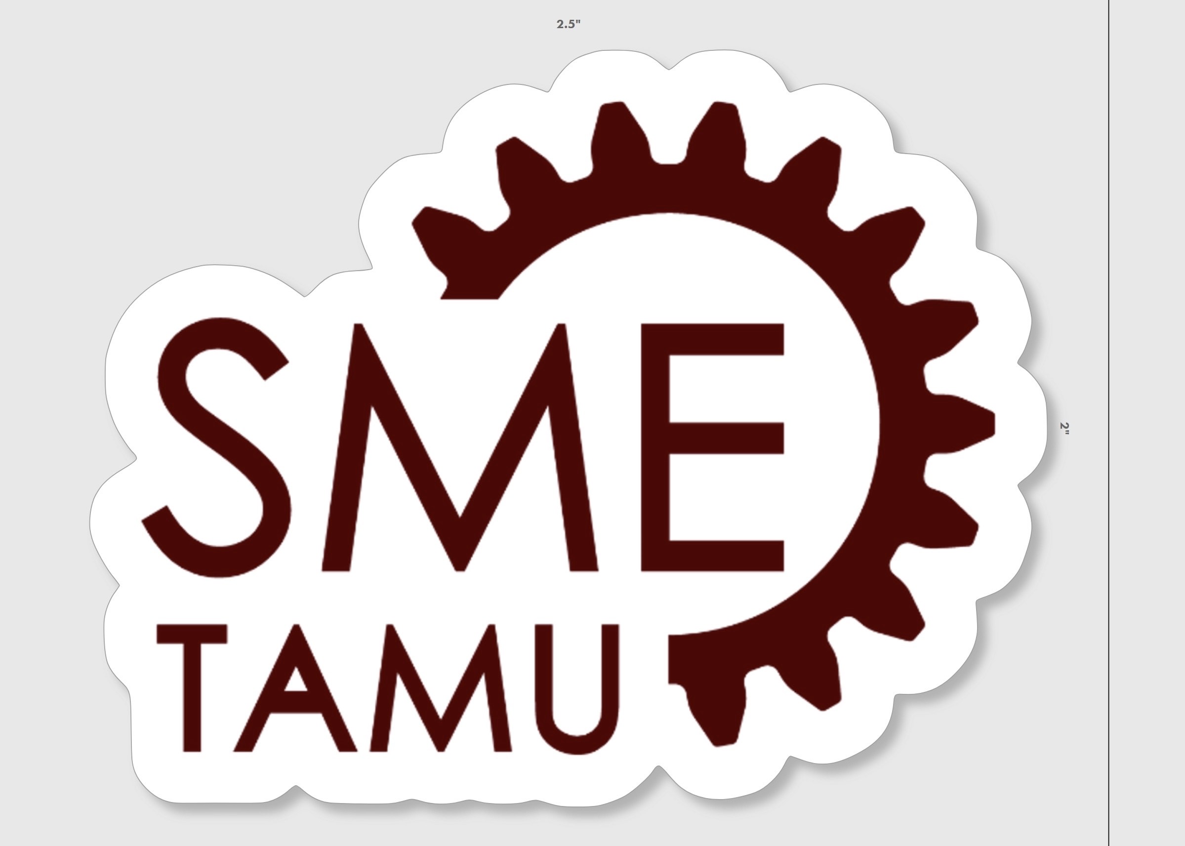 TAMU SME Red and White Sticker