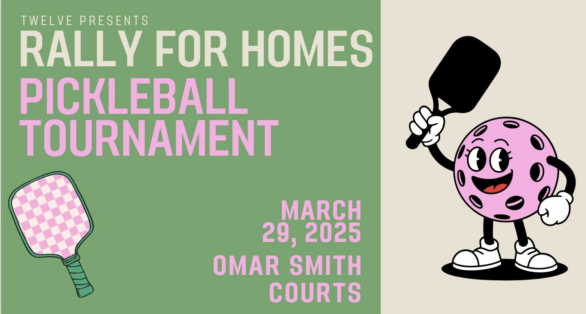Rally for Homes: Twelve Pickleball Doubles Team Ticket