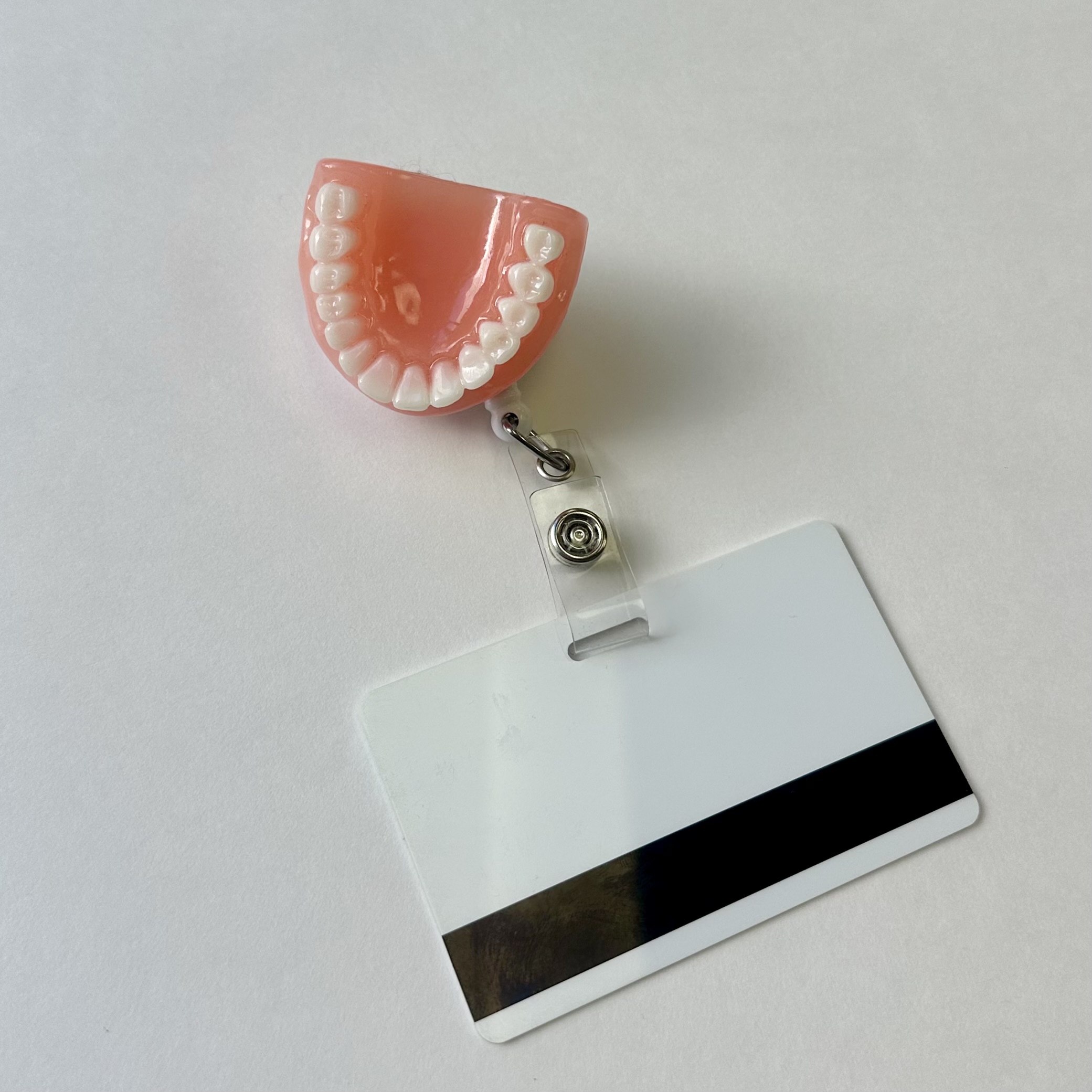 Acrylic Teeth ID Retractable Badge Holders