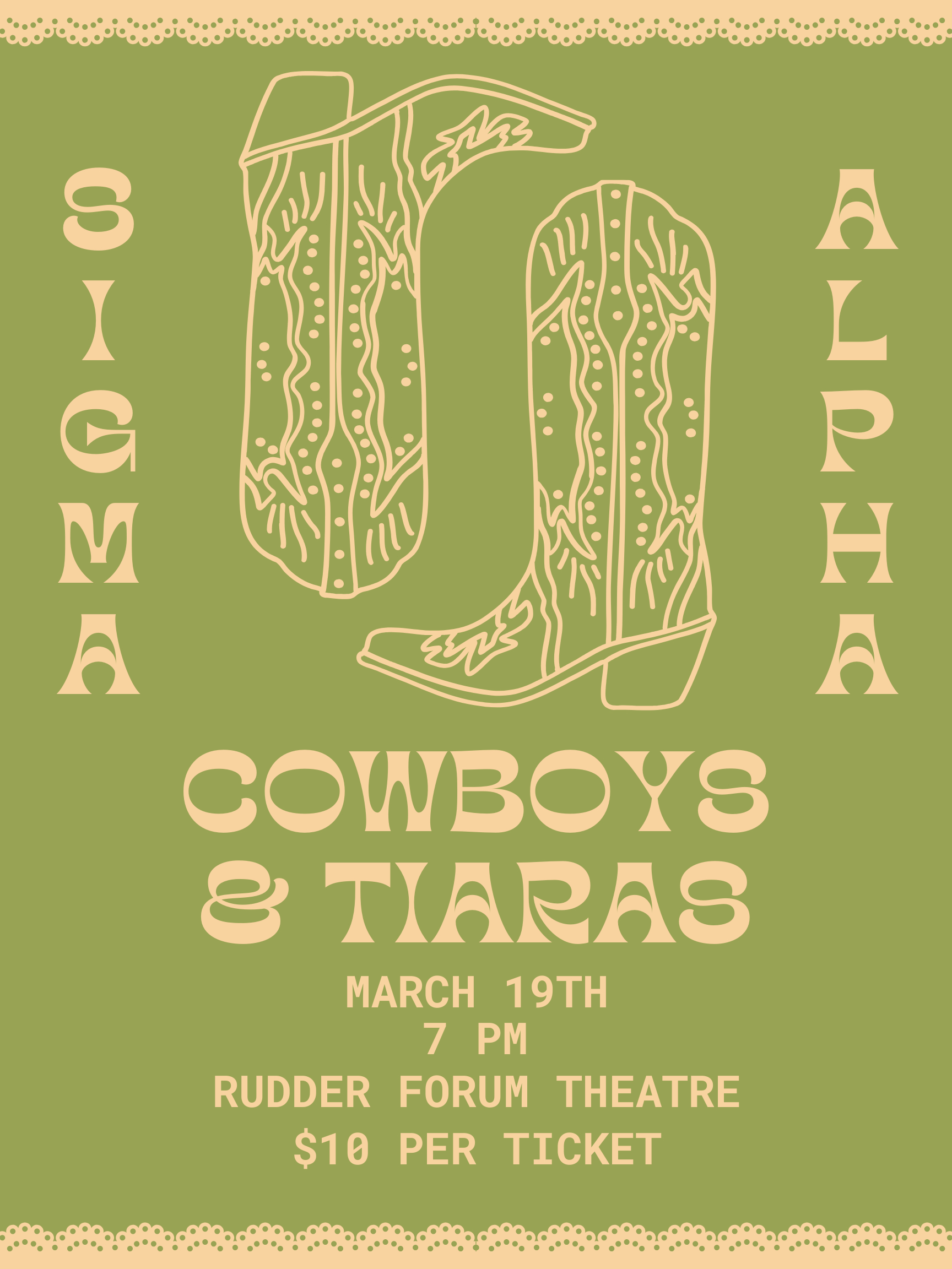 Sigma Alpha Cowboys &amp; Tiaras Pageant Entry Fee