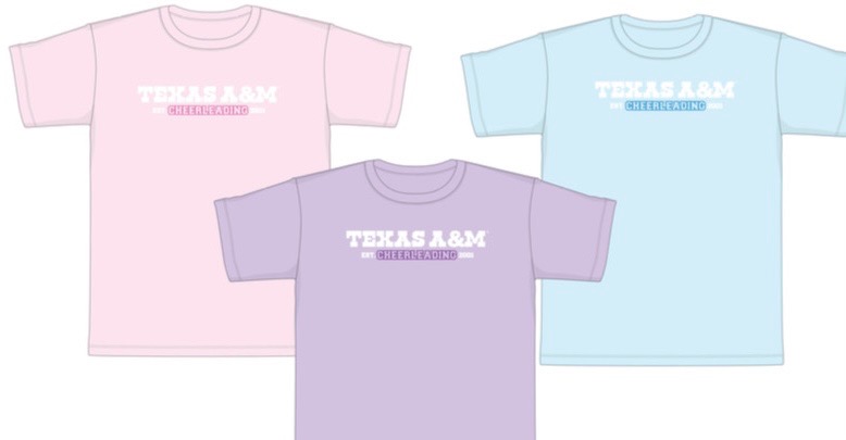 TAMU Cheerleading Pastel T-shirts