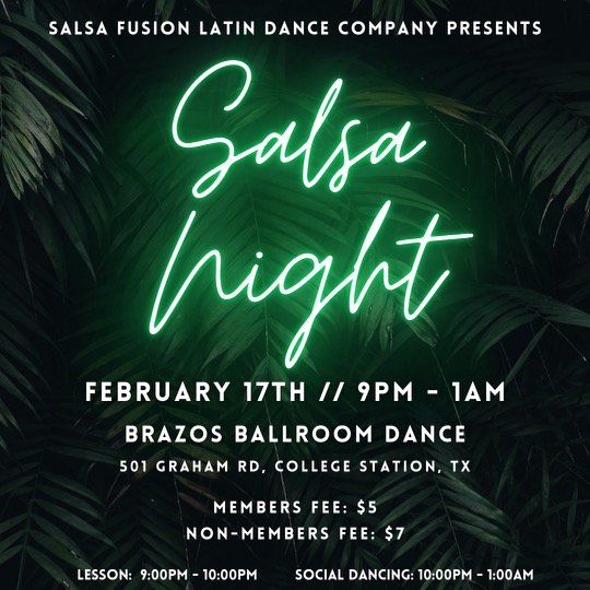 Salsa Fusion Salsa Night Tickets - Non-Members