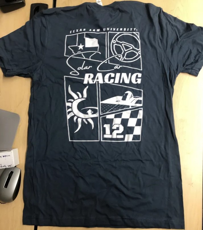 TAMU Solar Car Racing Team T-Shirt 1