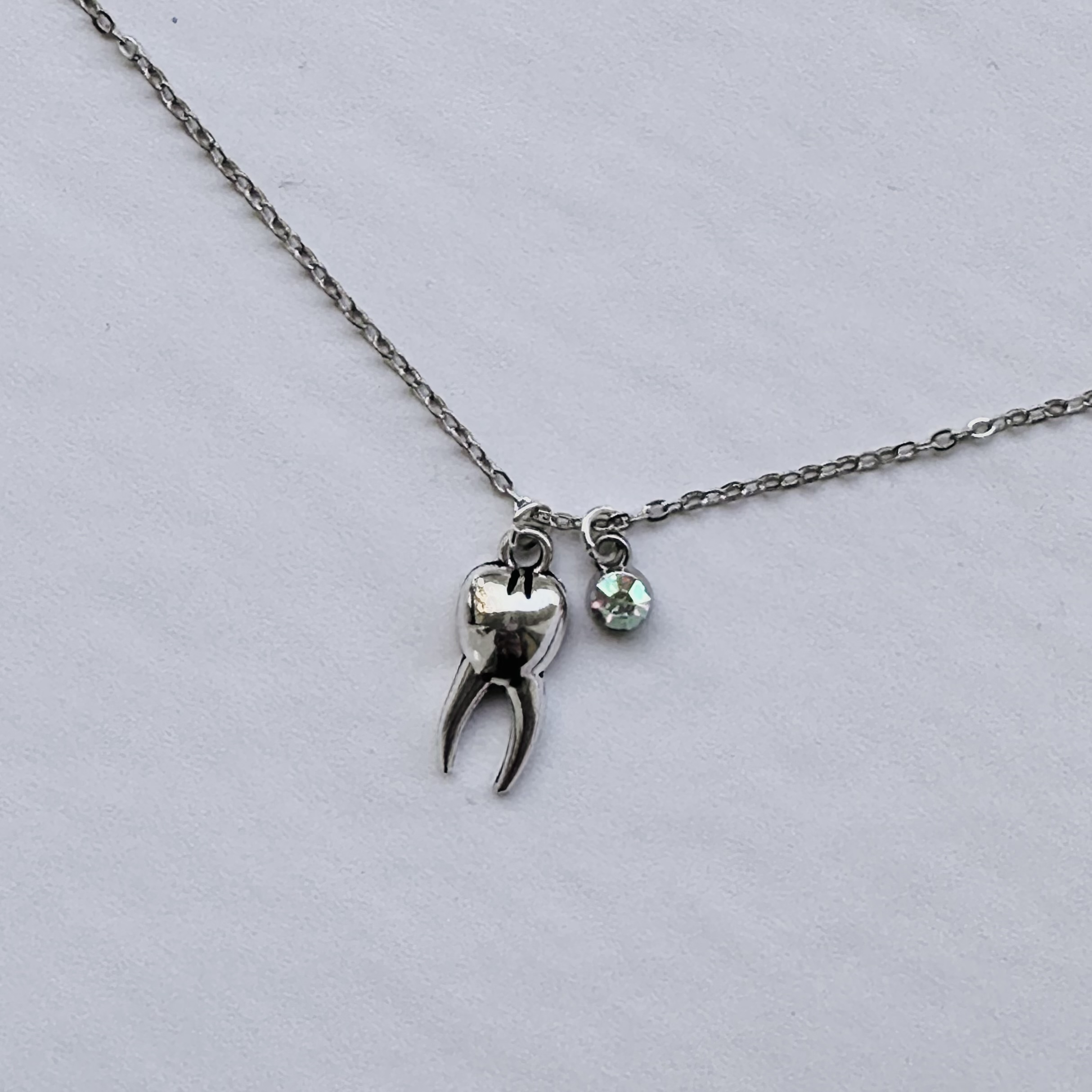 Dainty Tooth Charm Necklace