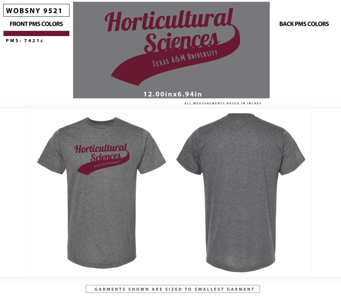 Short Sleeve Horticultural Sciences Basic Shirt