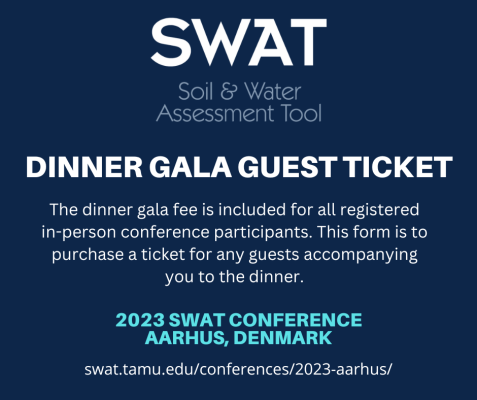Dinner Gala Guest Ticket for the 2023 SWAT Conference in Aarhus Denmark