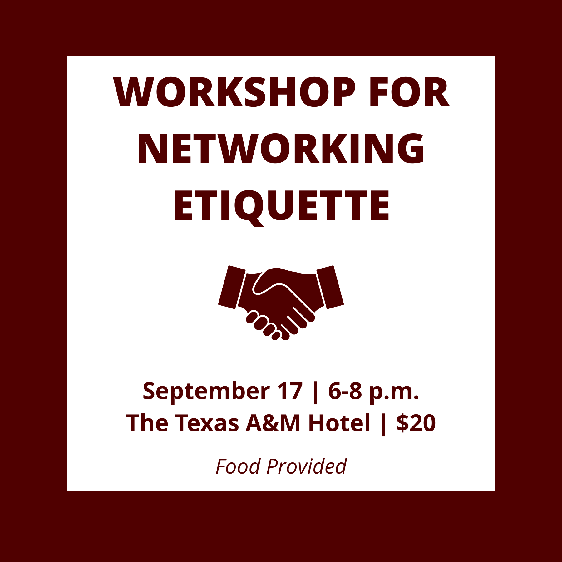 Workshop for Networking Etiquette