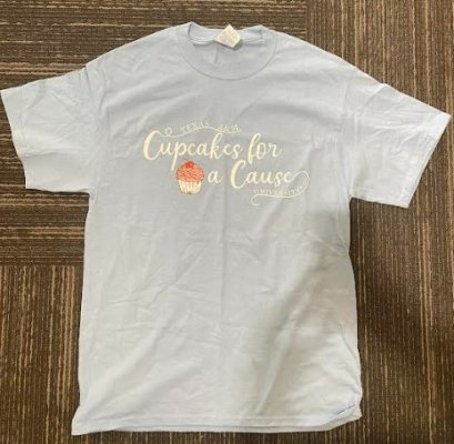 Happiness is Only a Cupcake Away Sky Blue Shirt