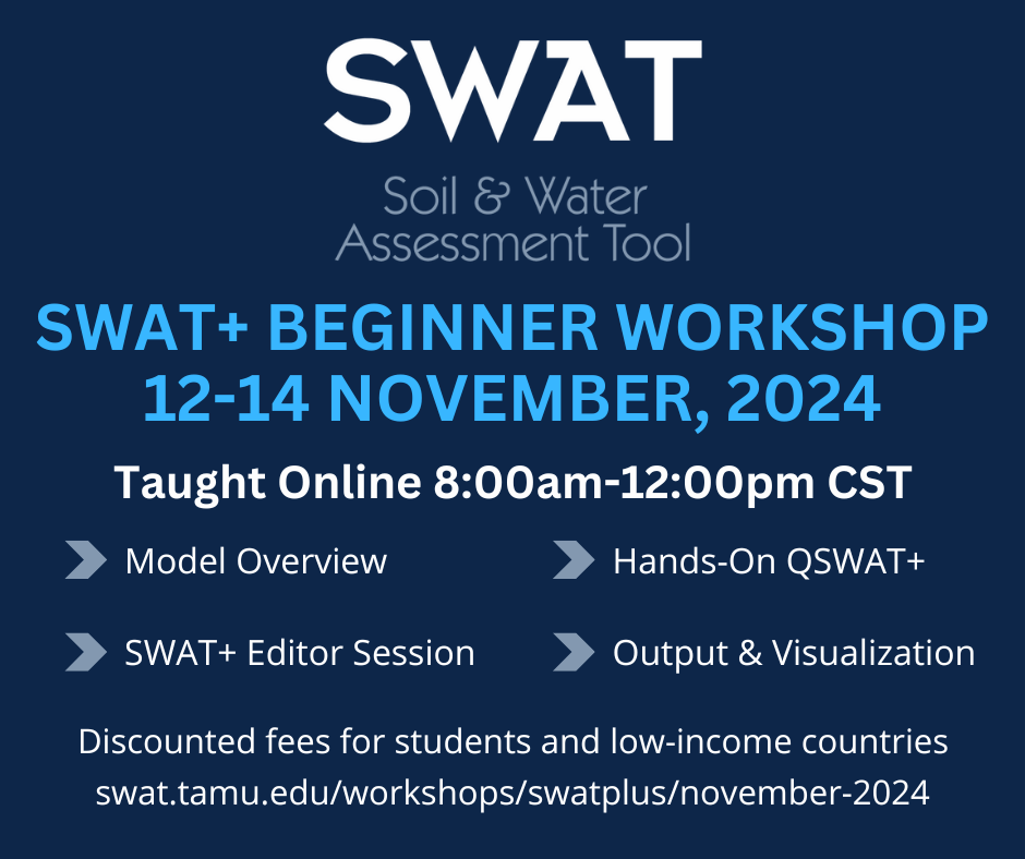 November 2024 Online SWAT+ Workshop