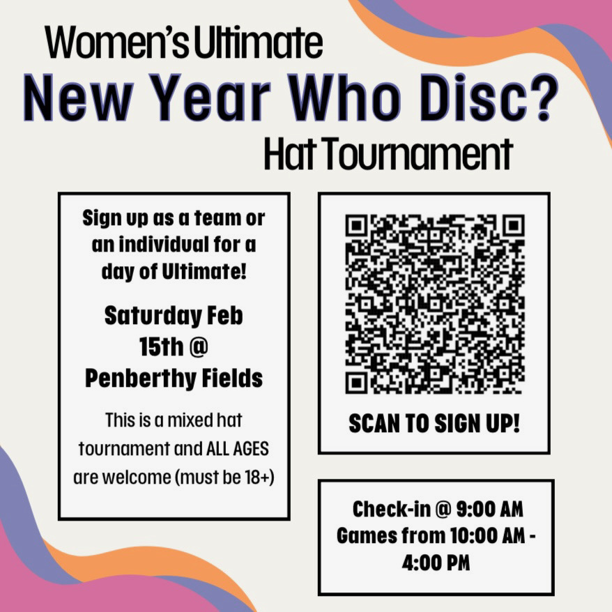 Womens Ultimate Frisbee Hat Tournament Student