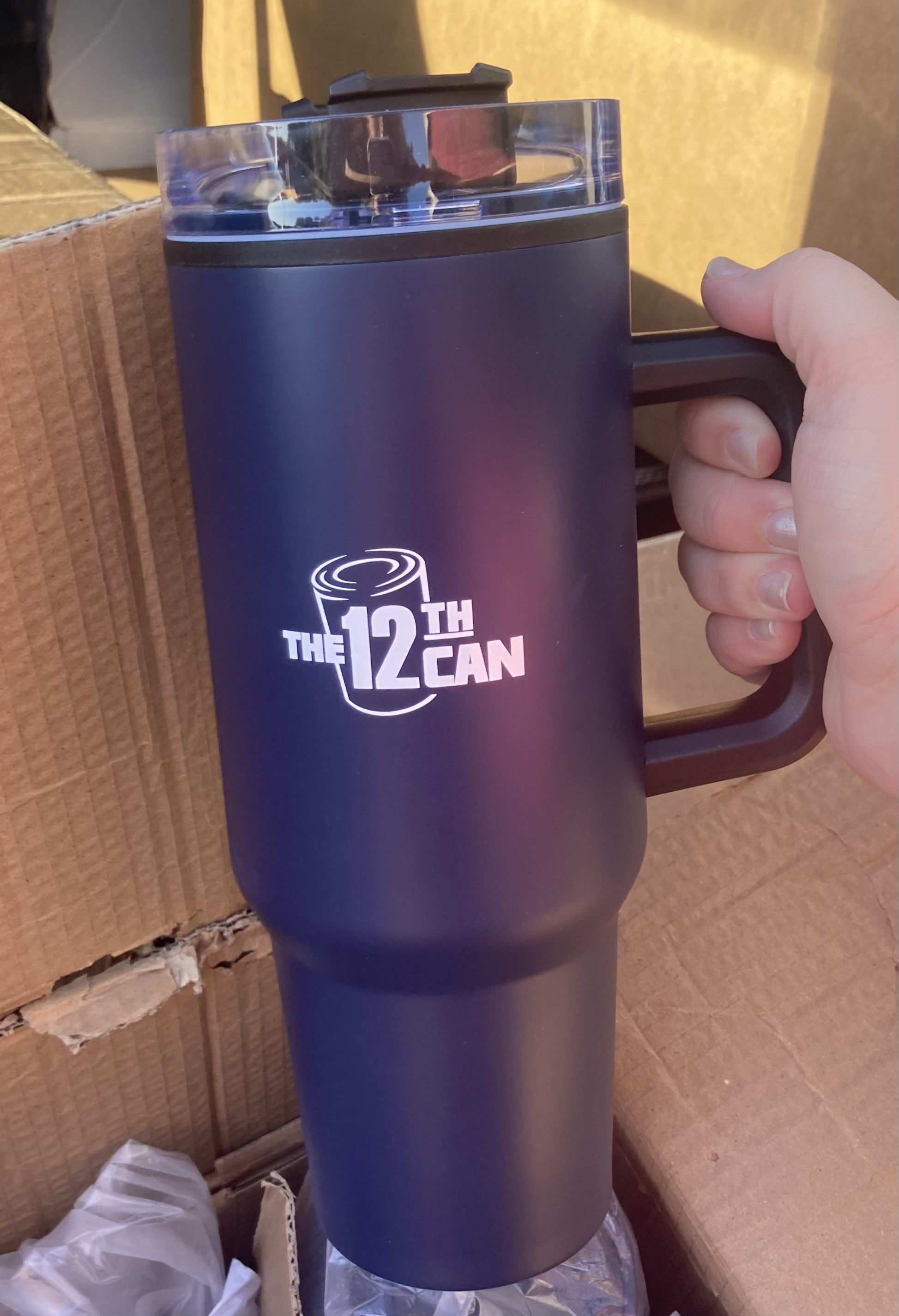 12th Can Navy Tumbler- Engraved