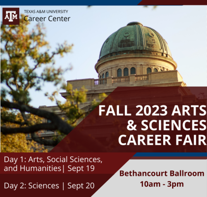 Arts and Sciences Career Fair Fall 2023