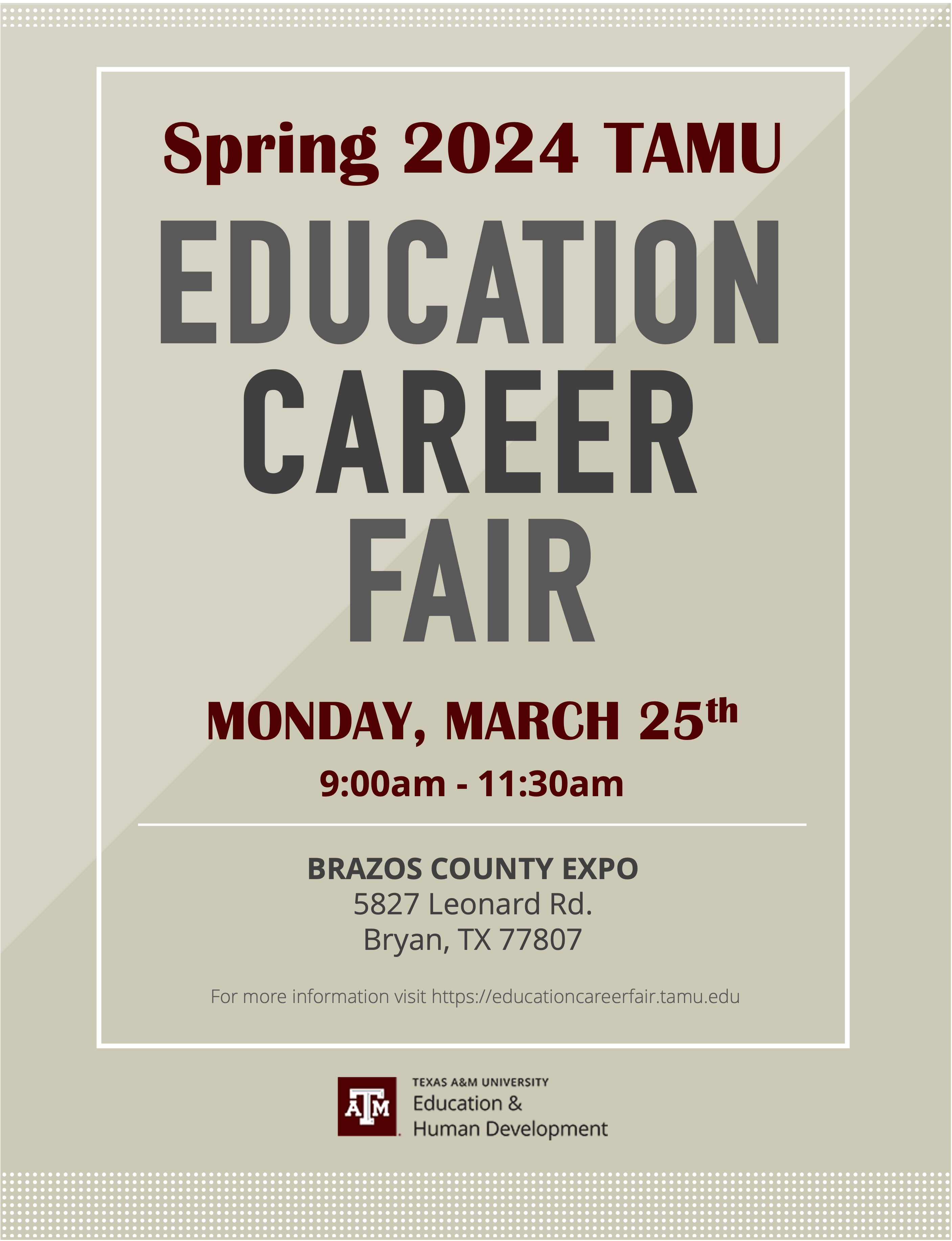 Spring 2024 TAMU Education Career Fair