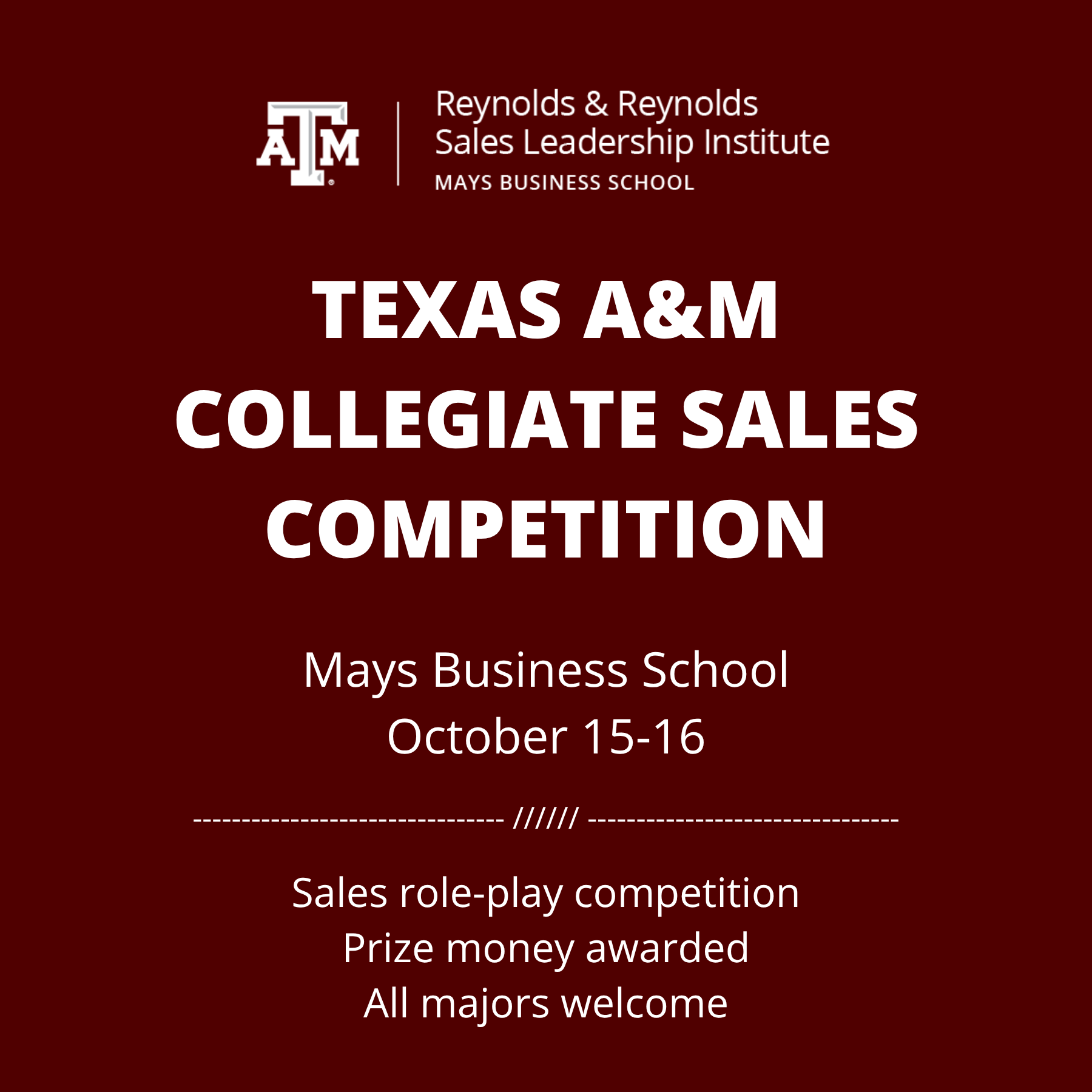 Texas A&amp;M Collegiate Sales Competition