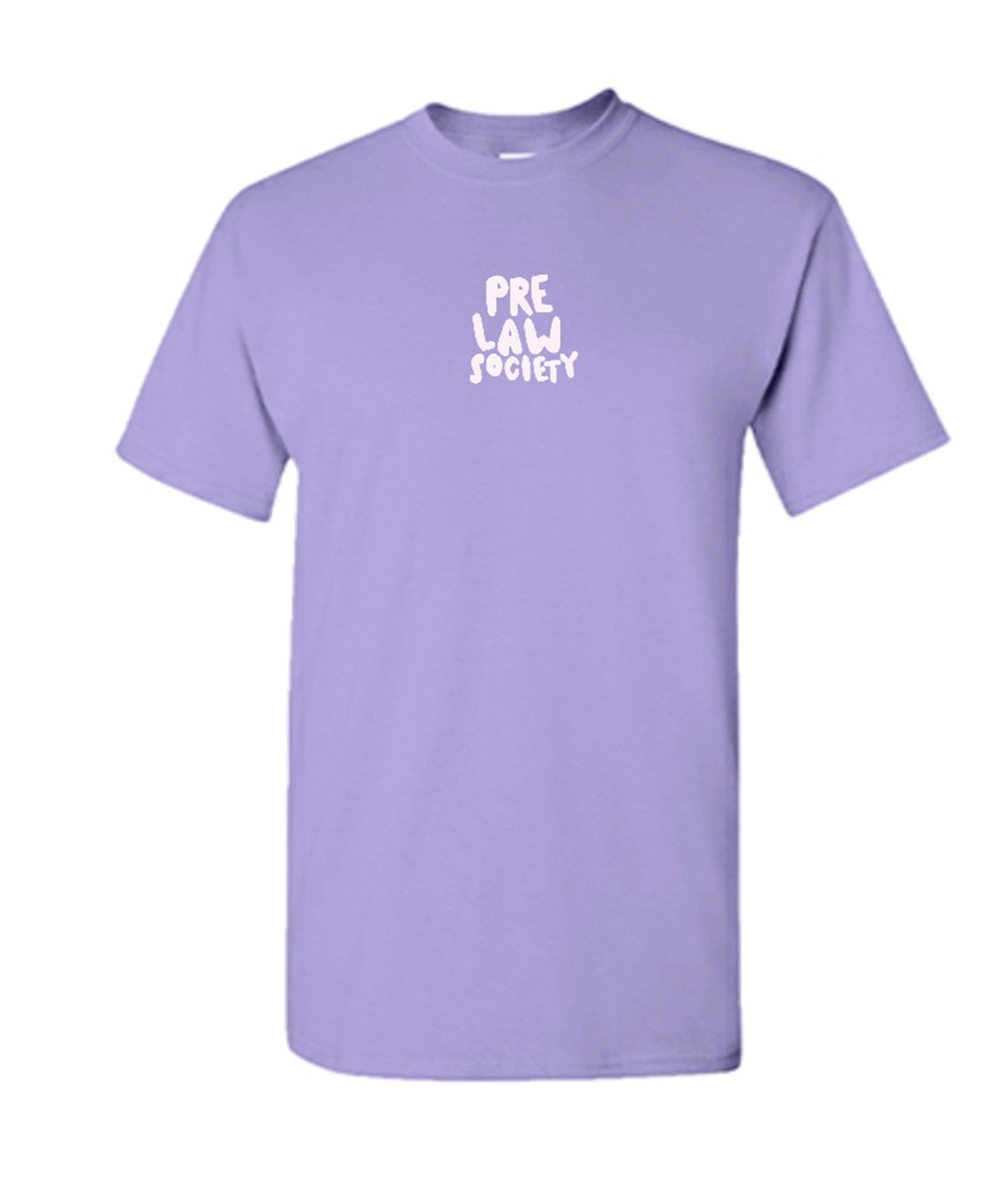 Lavender Shirt with White Lettering