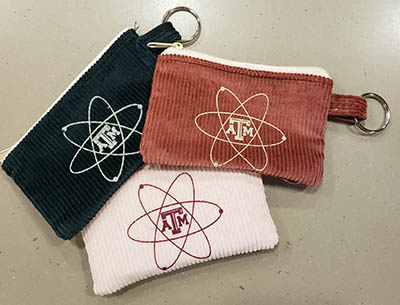 ATM Science atom- Key Ring; Corduroy; Card Pouch