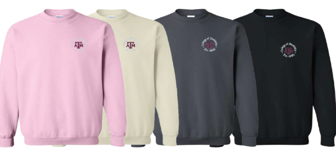 College of Dentistry Embroidered Crewnecks