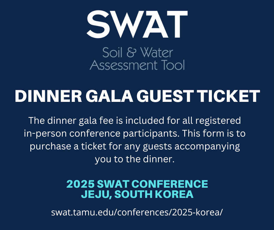 Dinner Gala Guest Ticket for the 2025 SWAT Conference in Jeju South Korea