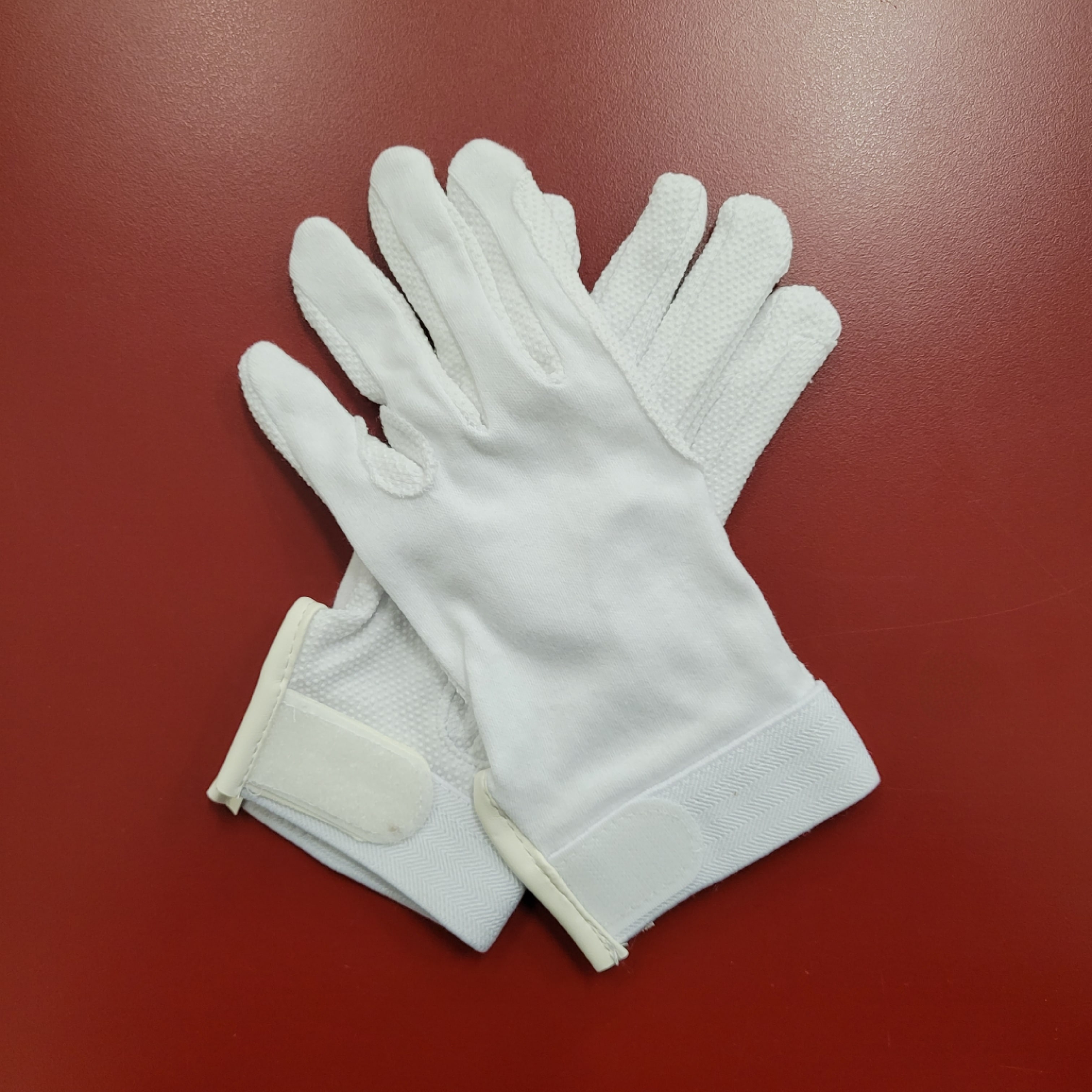 Gloves, White Velcro (with dots)