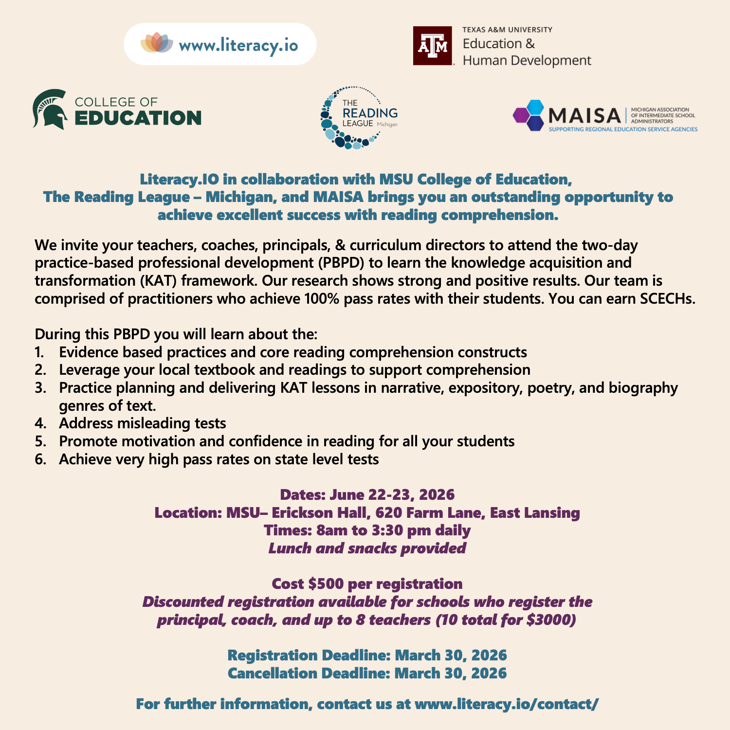 CUSP - THE READING LEAGUE/LITERACY.IO INDIVIDUAL PARTICIPANT REGISTRATION