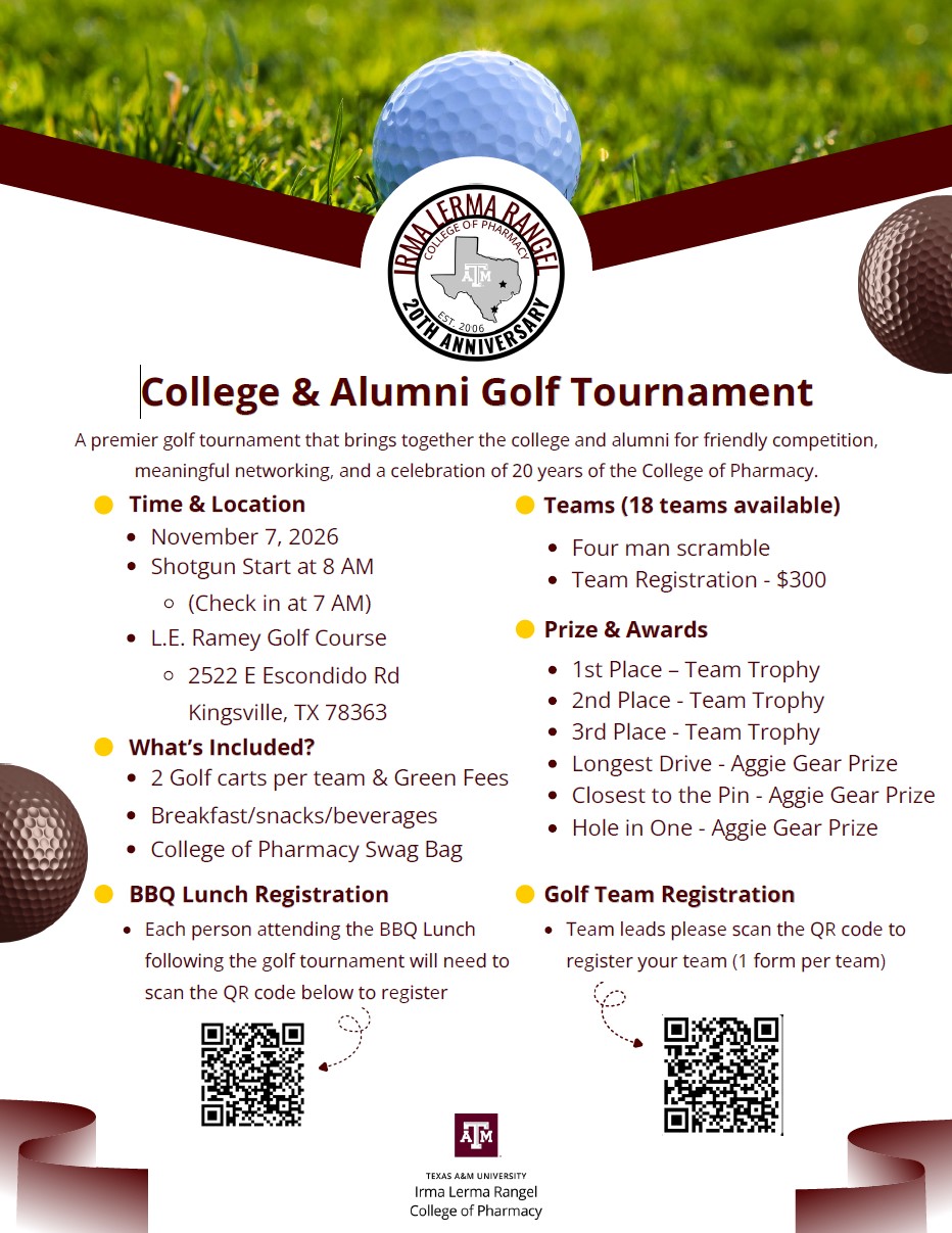 College of Pharmacy 20th Anniversary Golf Tourney