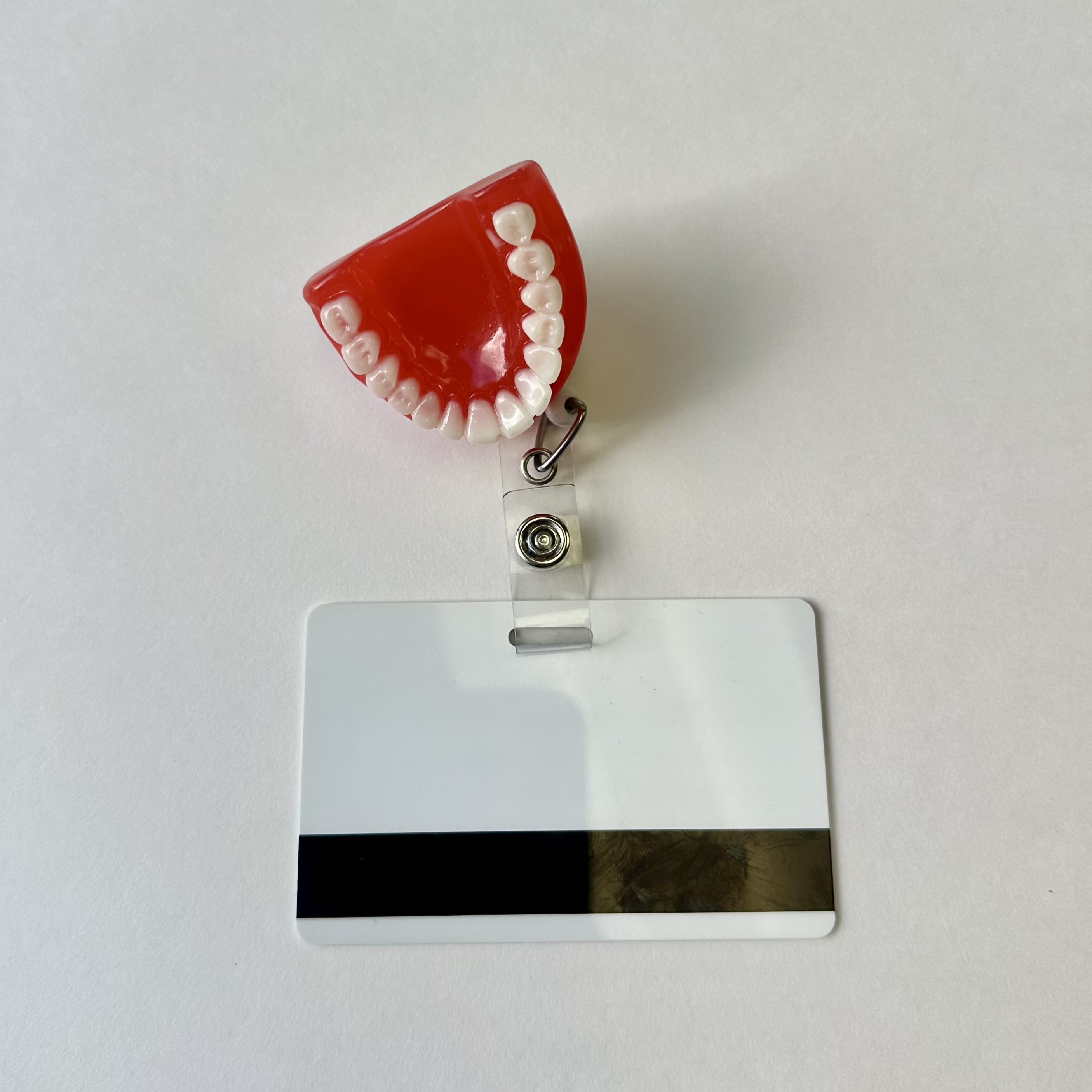 Acrylic Teeth ID Retractable Badge Holders