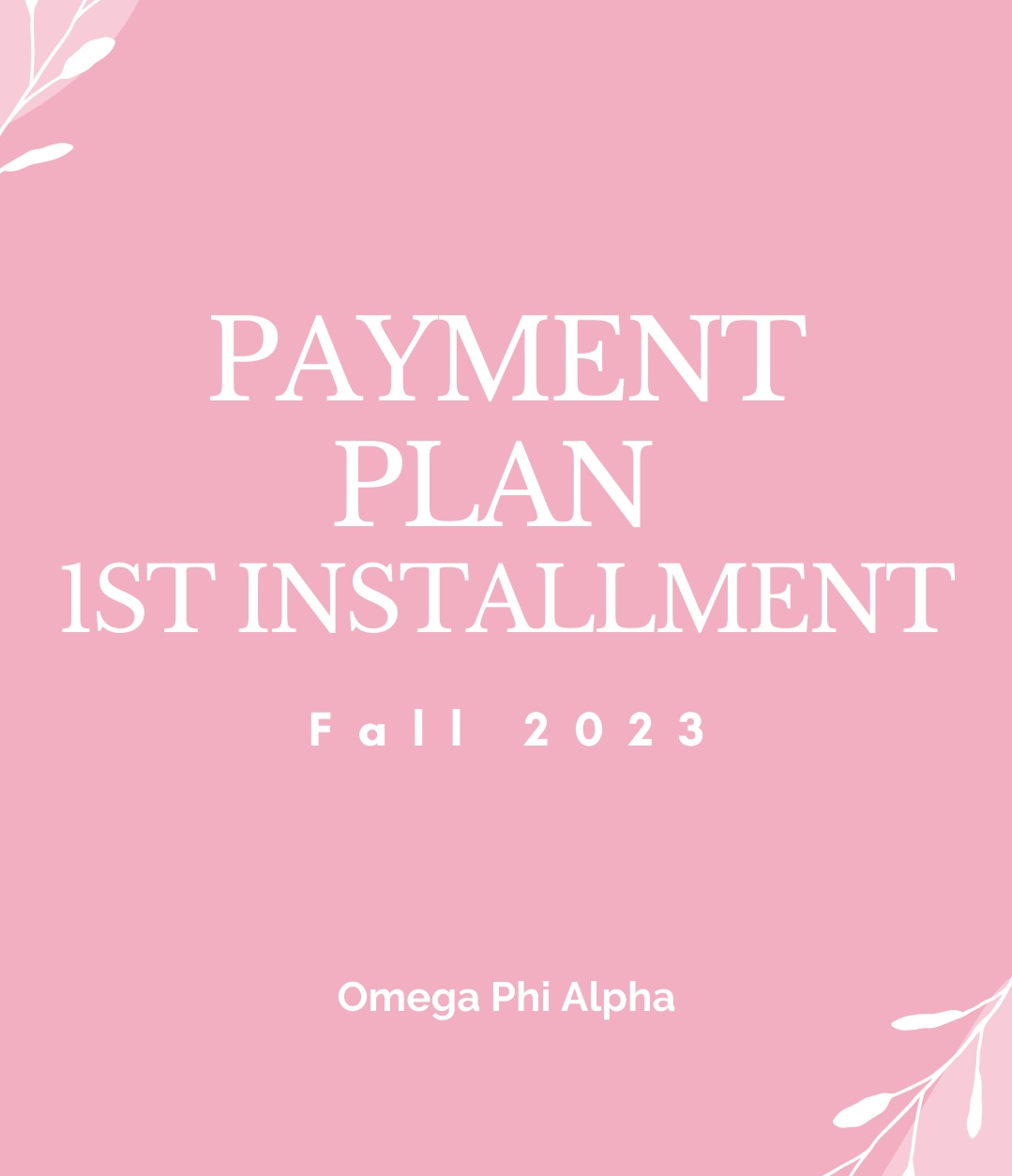 Chapter Dues Fall 2023 First Installment