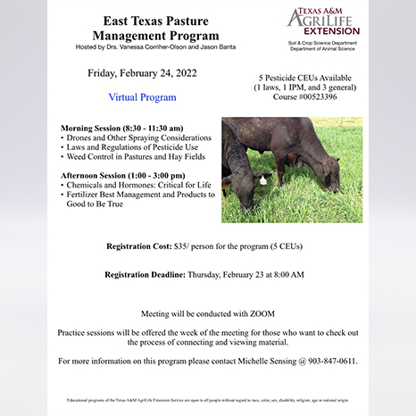East Texas Pasture Management Program (February 24, 2023)