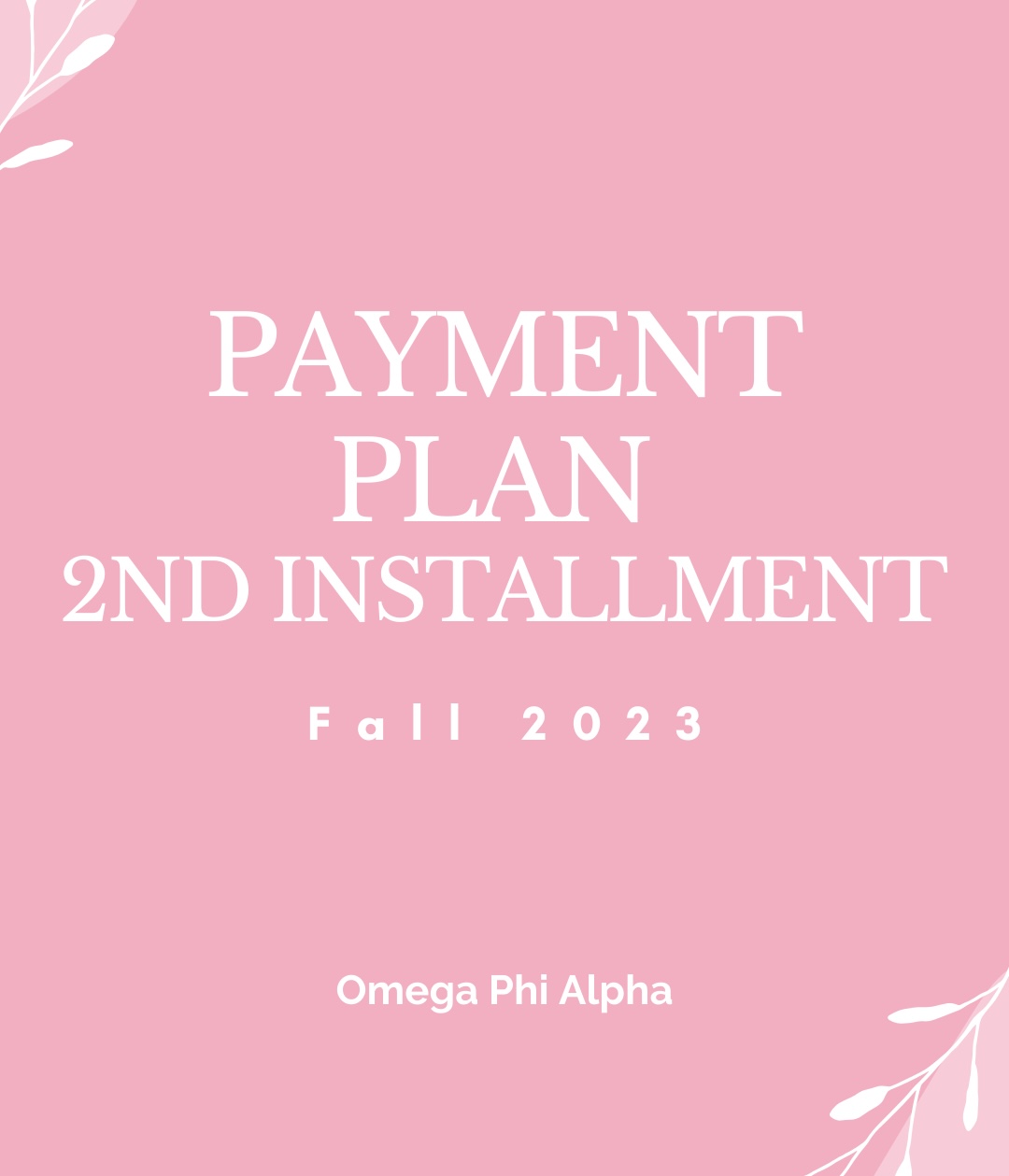 Chapter Dues Fall 2023 Second Installment