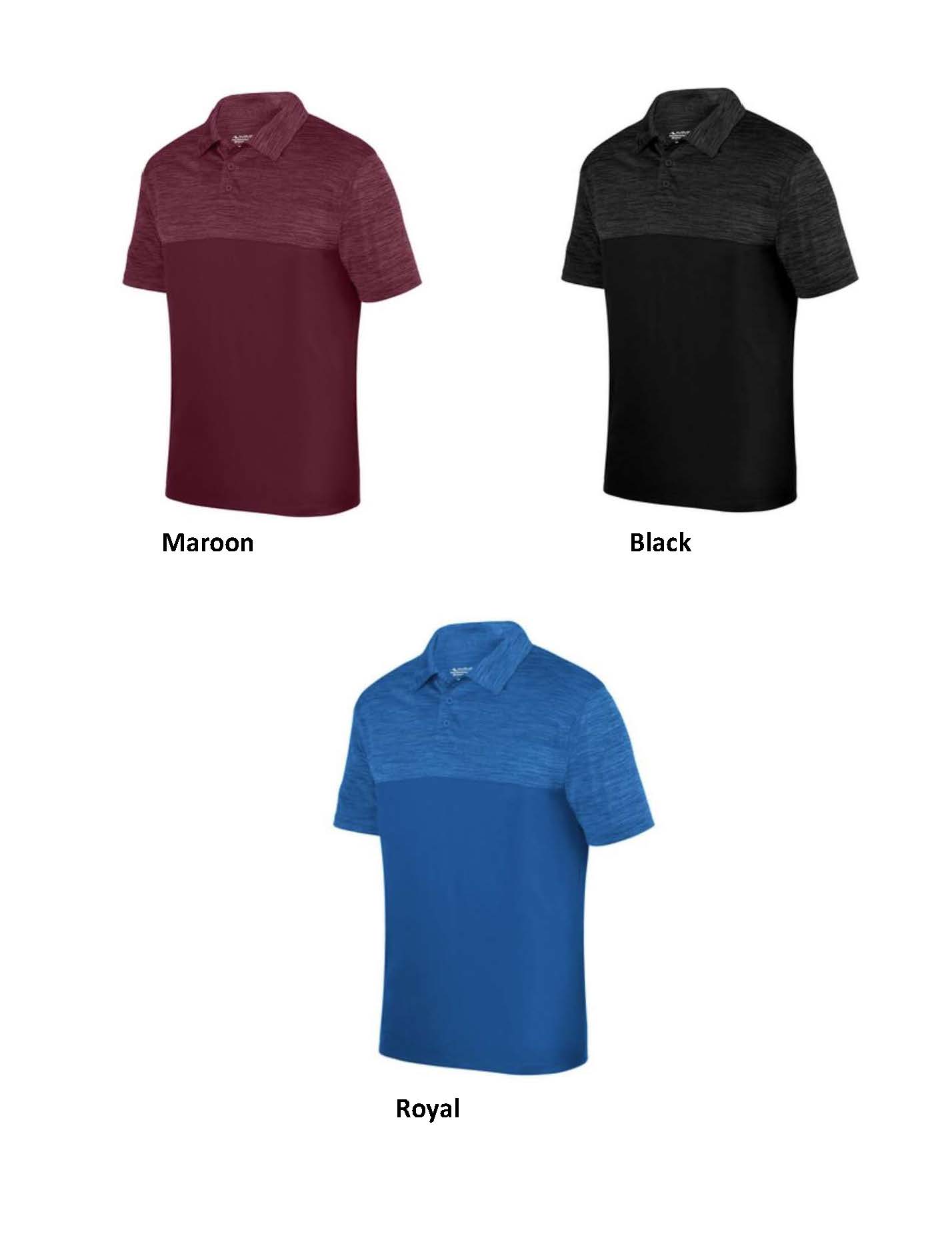 Inventory- In Stock- SPH  Augusta Shadow Tonal Heather Polo Mens