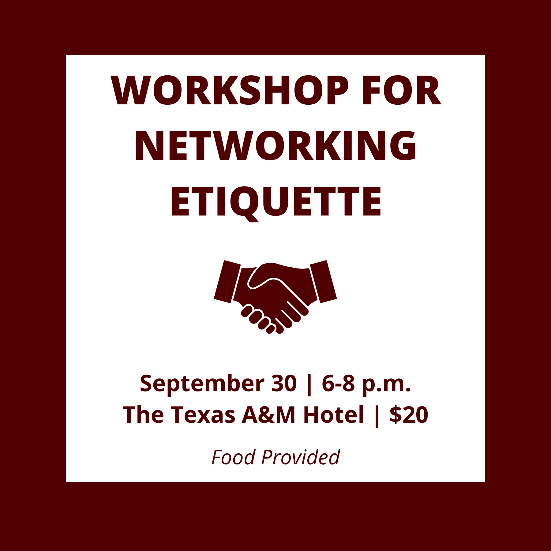 Networking Etiquette Workshop