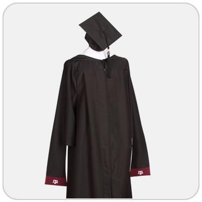 Cap and Gown with MS Hood - Graduate