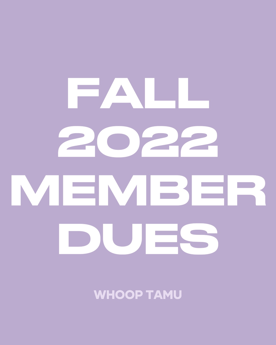 Fall 2022 RETURNING Member Dues